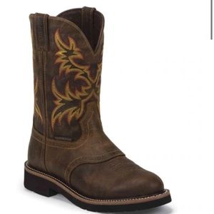 Justin Stampede installer waterproof Work boots Mens 11D